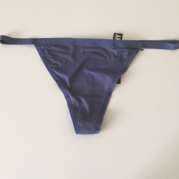 2 DKNY String Thong Blue Taupe G-string Thongs XL - Picture 4 of 14